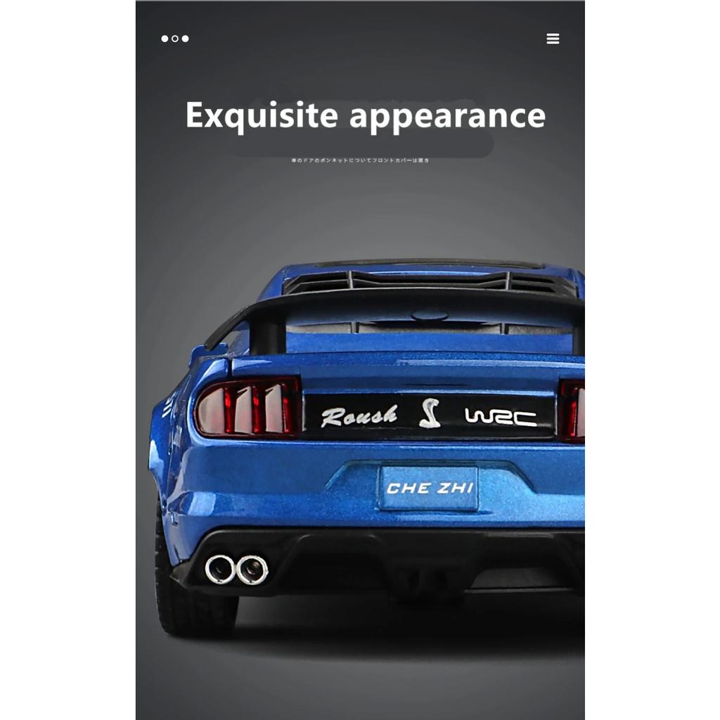 1/32 Ford Mustang Shelby GT500 Legierung Sportwagenmodell Druckguss & Spielzeugfahrzeuge Metall Automodell Simulation Sammlung Kindergeschenk
