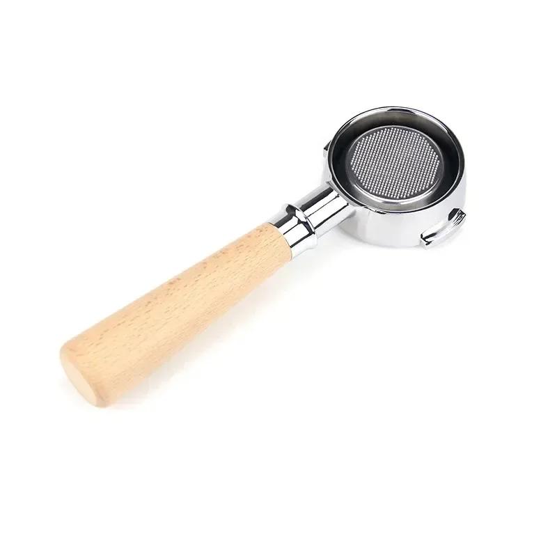 58MM Edelstahl Kaffeeporzafilter E61 Flacher Boden Einzelner Auslauf Espresso Kaffee Zubehör Küchenmaschine Barista Werkzeuge