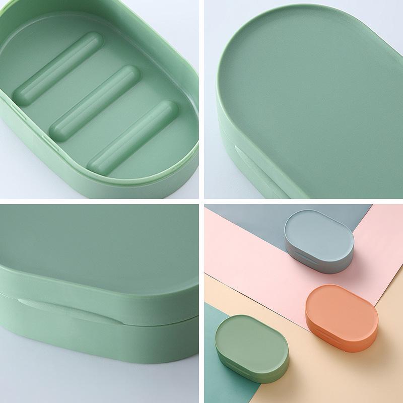 Travel Soap Box Portable Soap Dishes Tray with Lid Waterproof Sealed Soap Container for Bathroom Shower Bathroom Gadgets