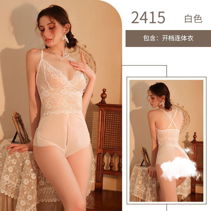 Sex Underwear One-piece Suspender Sexy Large Size Hot Lace Transparent Sex Uniform Suit Temptation