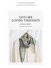 Elegant 2025 Autumn Double Crepe Diamond Scarf: High-End, Dual-Use, Double-Sided Print Shawl for Women