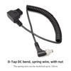 D Tap to Double Sided NP F550 570 770 970 Dummy Battery Power Adapter with 5 12V Type C Output Flexible Spring Cable