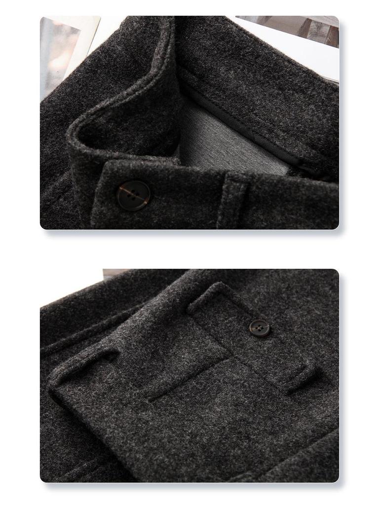 Unisex High-Waisted Gray Wool Sweatpants for Kids, Winter 2025: Thick Wide-Leg Petite Fit