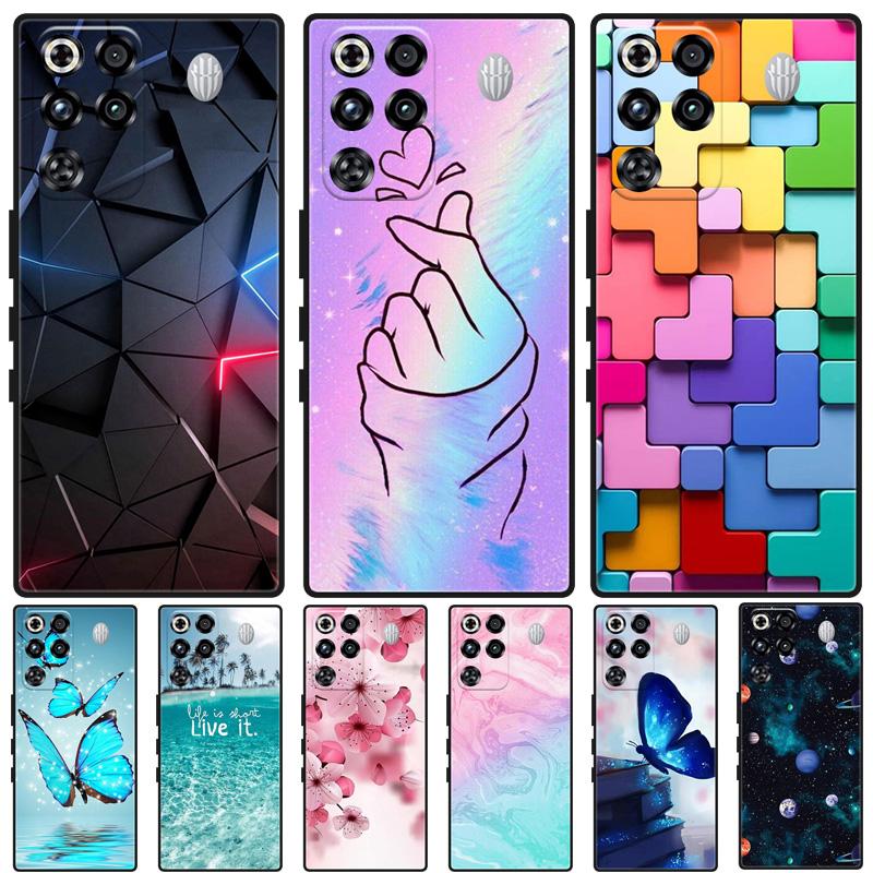 Case For Nubia Red Magic 11 Pro Plus Case Cool Silicone Protective Cover for Red Magic 11 Pro+ 5G Bumper Fundas Black Coque