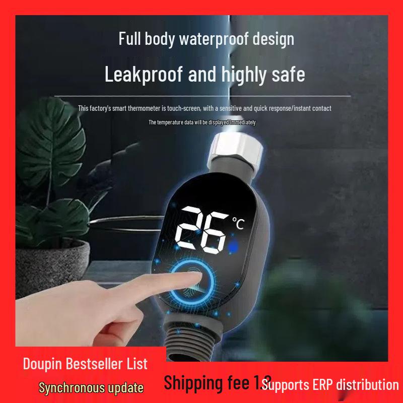 

Светодиодный термометр для душа: Внешний дисплей для температуры воды в ванне No чёрный