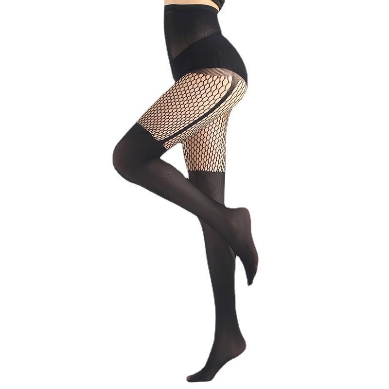 Sexy Women's Long Fishnet Stockings Fish Net Lrregular splice Web Pantyhose Lingerie tights Thigh High Stocking