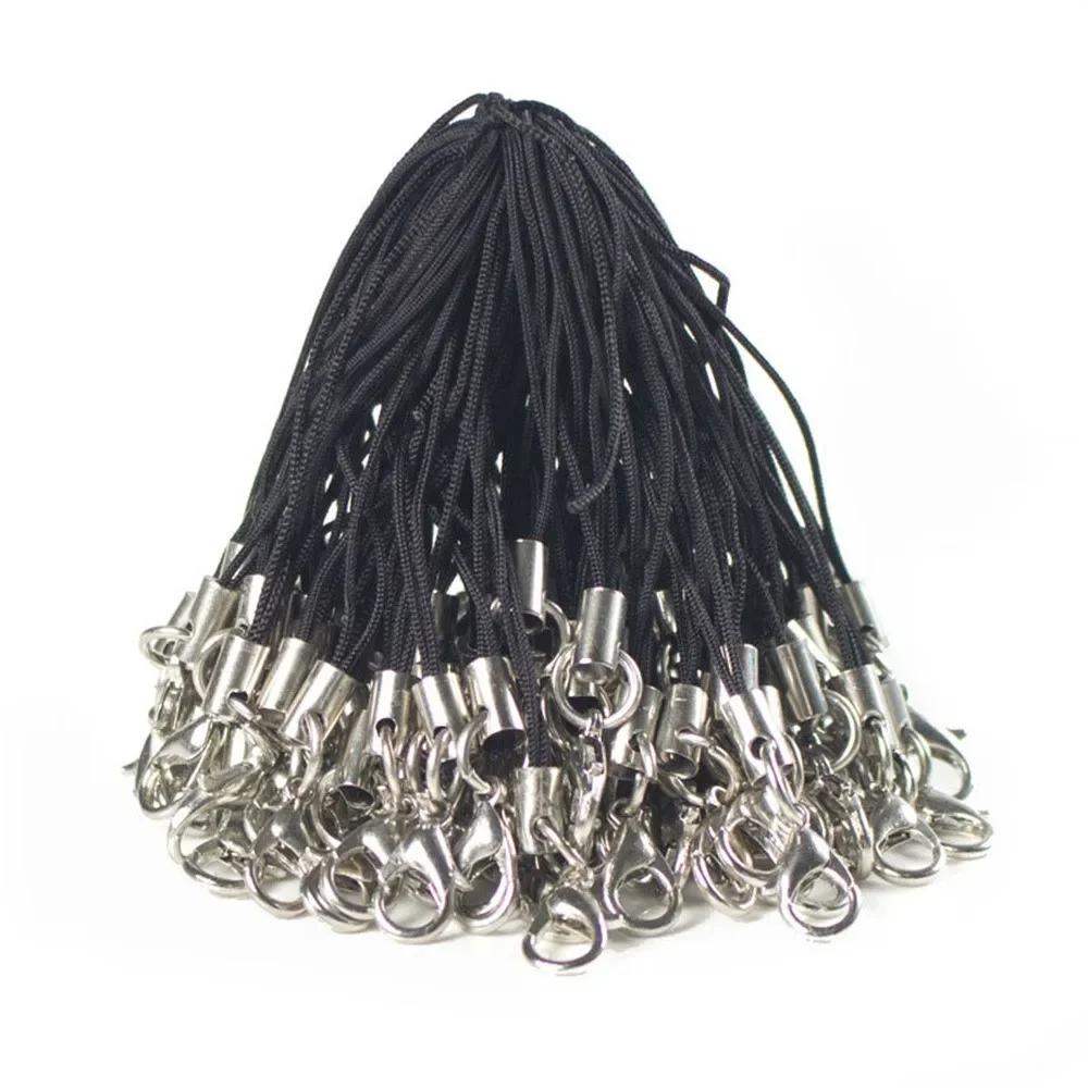 10/50pcs Lanyard Lariat Cords Lobster Clasp Rope Keychains Hooks Mobile Set Keyring Bag Accessories Key Ring