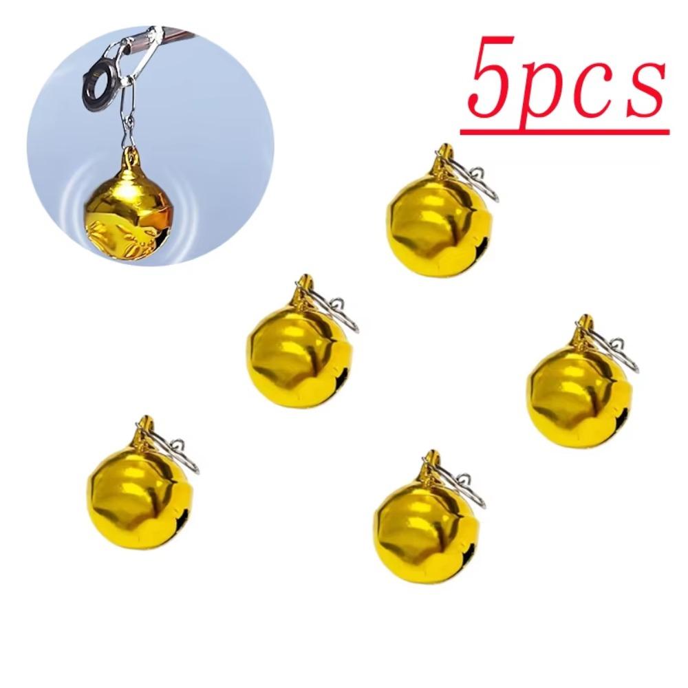 

5Pcs Quick-Clip Fishing Bell Loud Stainless Steel Fishing Bell Alarm Light Auto-alarm Fishing Rod Bell