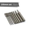100mm S2 Hexagon Screwdriver Bit Set Magnetic Electric Bit Hex Wind Bit For Power Tools H2 H3 H4 H5 H6 H8 H10 H12 H14