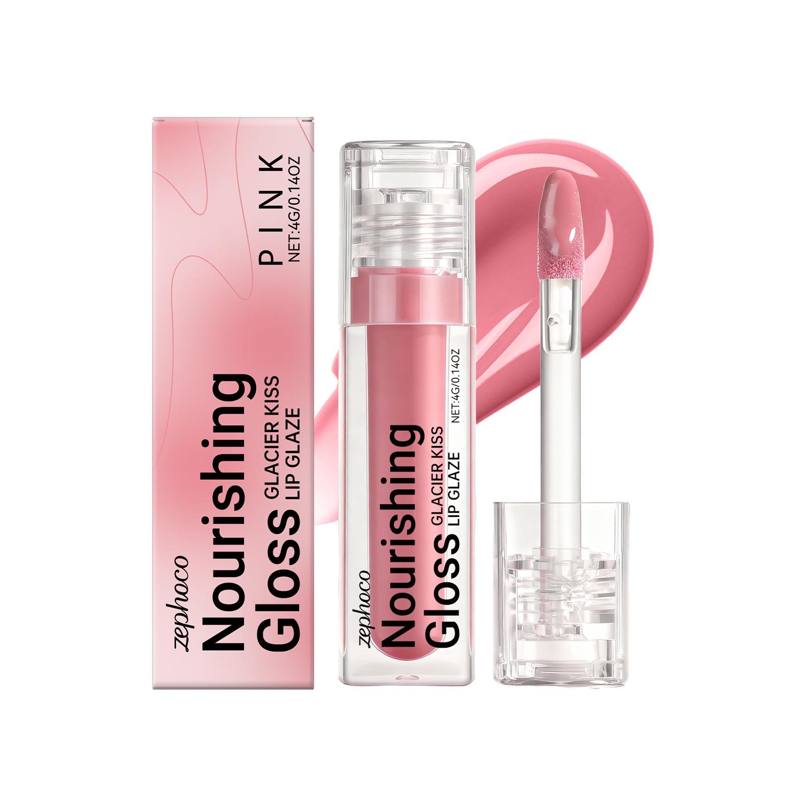 ZEPHOCO Pink Lip Gloss: Moisturizing, Non-Stick, Easy-to-Apply with Natural Color and a Plumping Watery Finish.