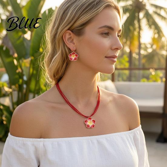 Easy Wear Flower Jewelry 2Pcs/Set Lightweight Floral Set Polymer Clay