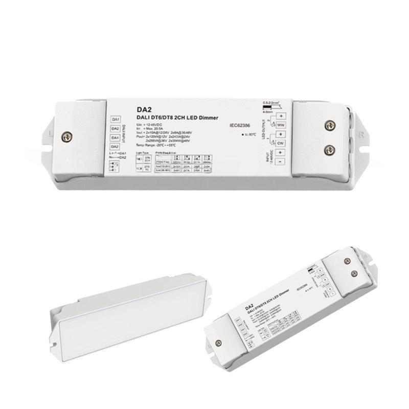 SHGO-DA2(DT6/DT8) Skydance 2 Channel For LED Strip Light Dimmer DT6 Dimming Or DT8 Color Temperature 10A/CH Constant Voltage