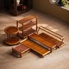 Bamboo 3-Tier Tea Cup Holder and Storage Rack