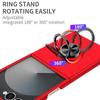 Ultra Thin Matte Feel Metal Rotatable Ring Holder Phone Case for Samsung Galaxy Z Flip 7 7FE 6 5 4 3 Shockproof Protect Back Cover