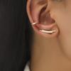 Ohrclips in Weißgold mit Zirkonia-Blättern für Damen und Herren, kreativer, schlichter Ohrclip ohne Piercing, trendiger Schmuck