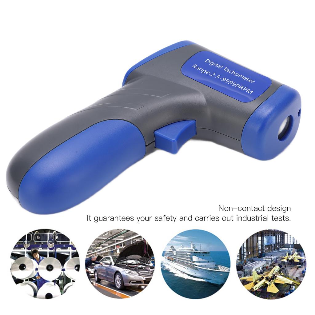 Digital Speed Meter with Auto- Function, Wide Measuring Range, LCD Display for Engine Speed Measurement. Touch , Memory Function, DT6685 RPM M