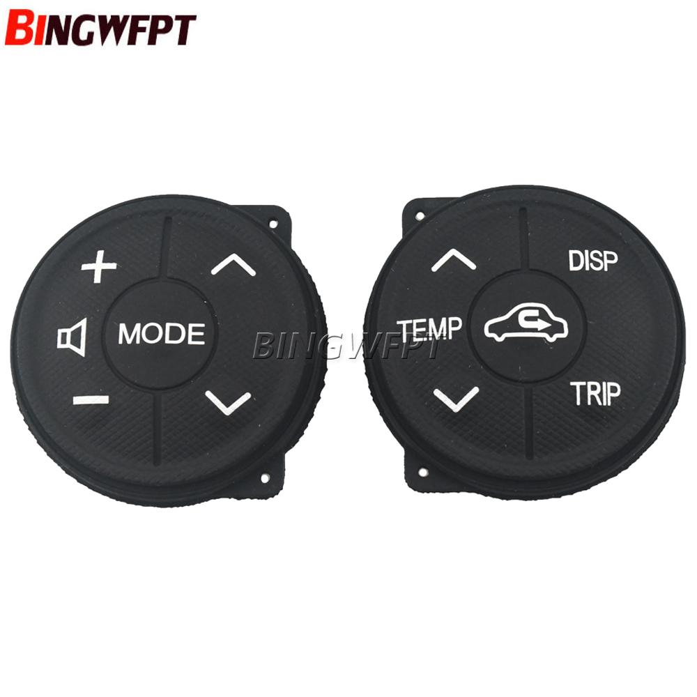 1 Pair Multifunction Steering Wheel Button Cover For Toyota prius V (zvw 40) 2013 For Prius Plus 2012-2015 1pair