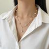 S925 Sterling Silver Starry Pearl Necklace - Elegant Clavicle Chain