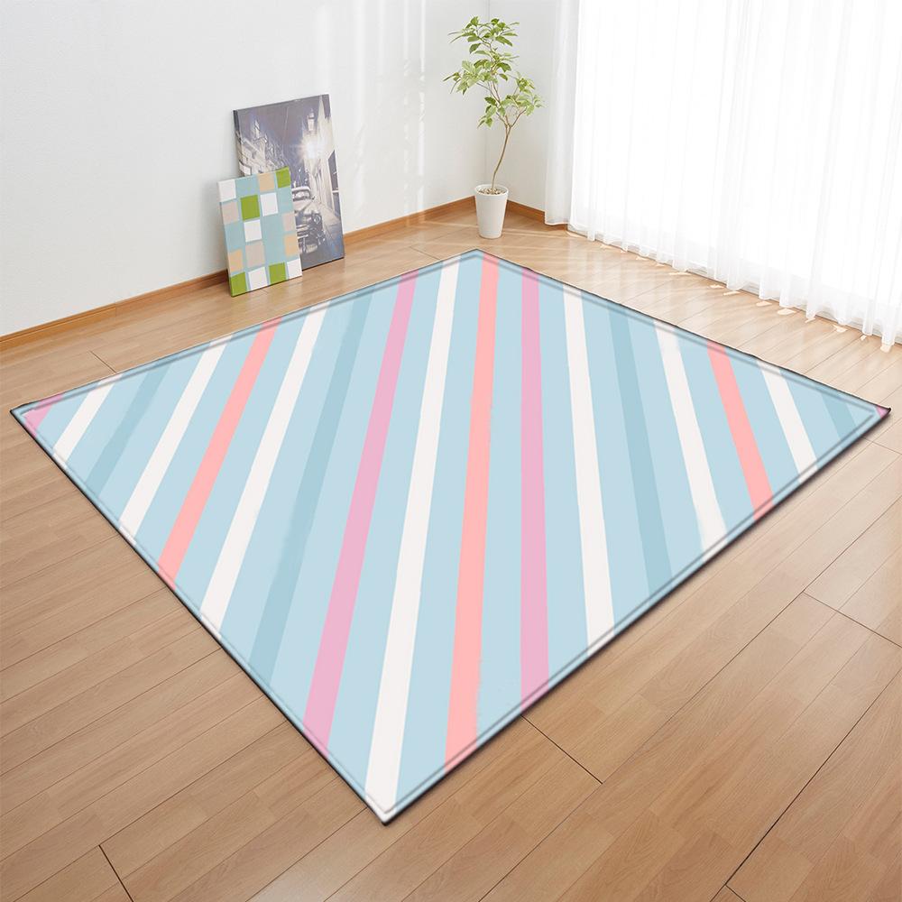 Textured Large Carpet Feather Wind Bedroom Floor Mat