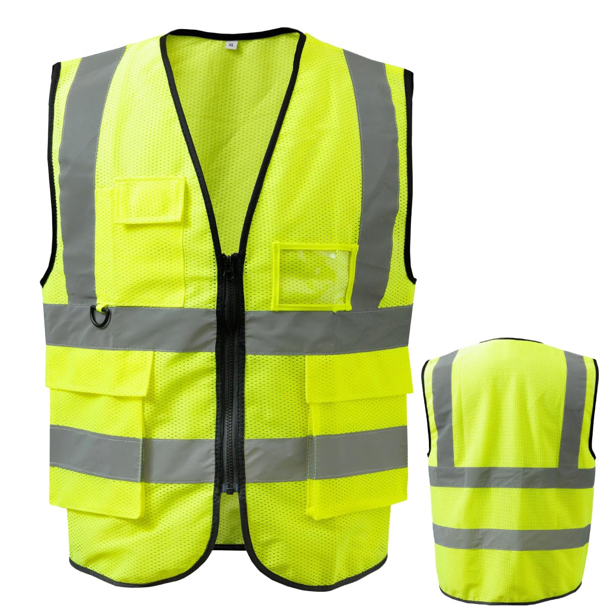 

Reflective Safety Vest Road Safety Bibs for Construction Traffic and Event Staff [Fungoal] [Plain] [Yellow] Exercising, Sites, Control,
