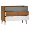 Vidaxl Chest of Drawers Molde, Brown, 113X40X80 Cm, Solid Pine Wood