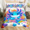 Feelyou Peacock Duvet Cover Twin Size Kids Peacock Feathers Design Floral Comforter Cover Set for Boys Girls Teens Animal Theme Bedding Set