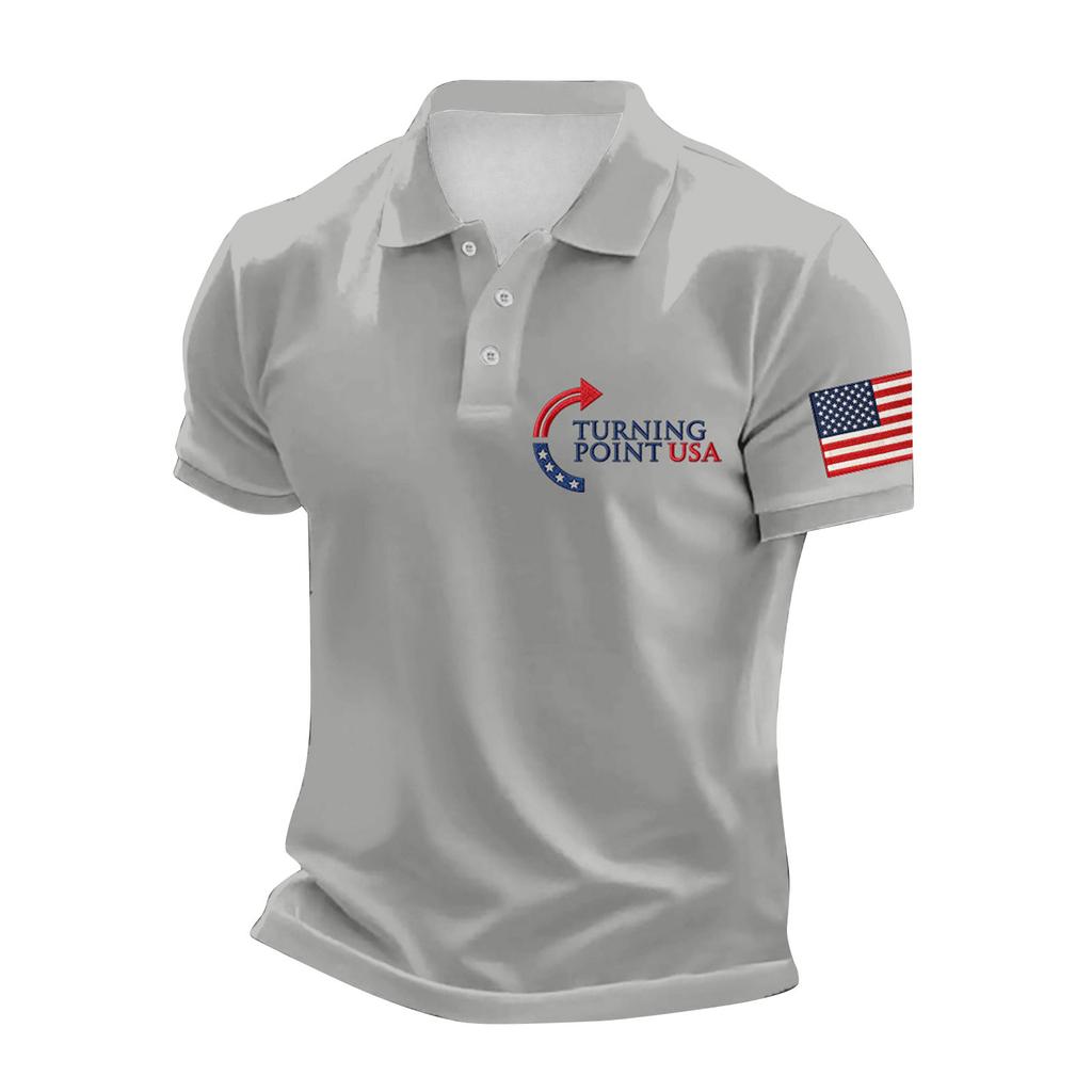 Pánské tištěné tričko s krátkým rukávem Pánský volný ležérní top s krátkým rukávem