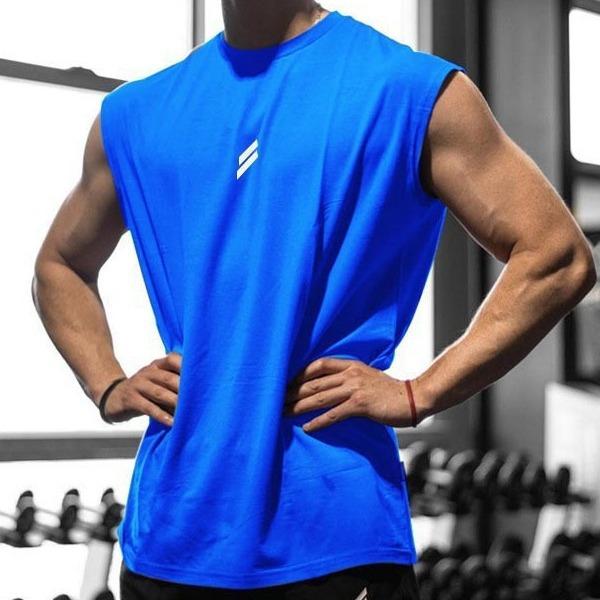 Ανδρικό Καλοκαιρινό Μοτίβο Αμάνικο T-shirt με Στρογγυλή Λαιμόκοψη Στενή Γραμμή Φαρδύ T-shirt Απλό Καθημερινό Μόδα Αναπνεύσιμο T-shirt Γυμναστήριο Αθλητικό Αμάνικο T-shirt