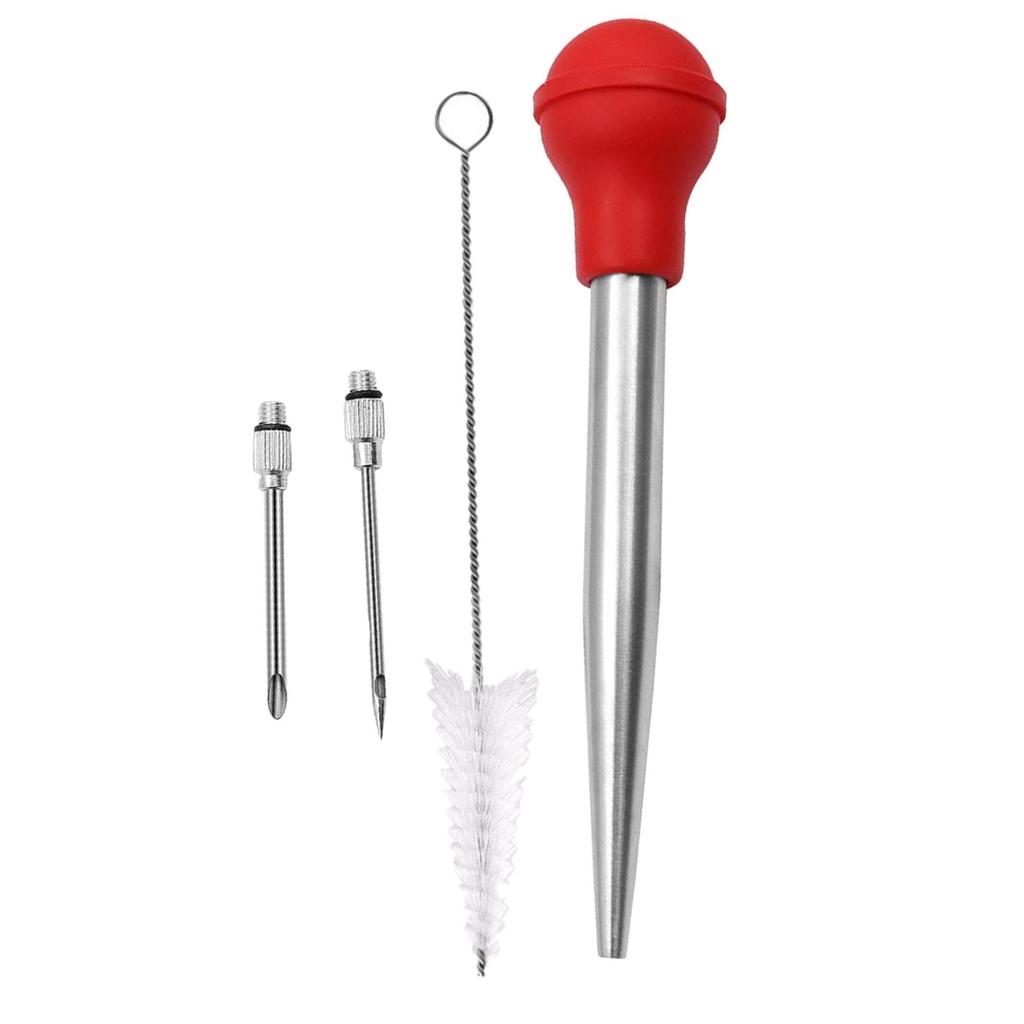 Stainless Steel Turkey Seasoning Tool Manual Pump for Red