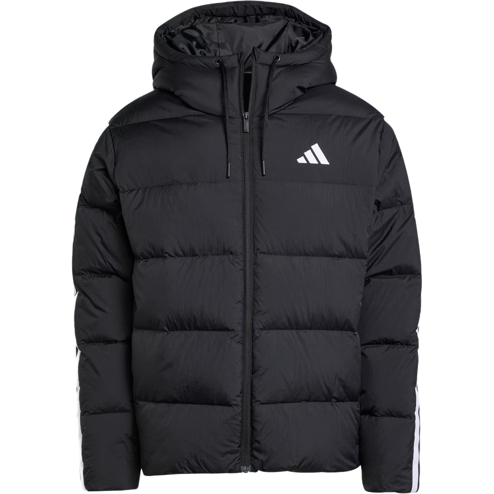 

Adidas Essentials Climawarm Three Stripes Loose Waterproof Warm Duck Down Hooded Long Sleeve Down Jacket Men Outerwear JM4165 2XL