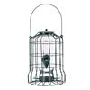 Squirrel Proof Bird Feeder Metal Outdoor Hanging with 4 Ports PC Pipe for Backyard Green