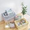 Folding Storage Basket Creative Snack Storage Box Student Desktop Basket Tape Stationery Plastic Foldable Container Storage Box
