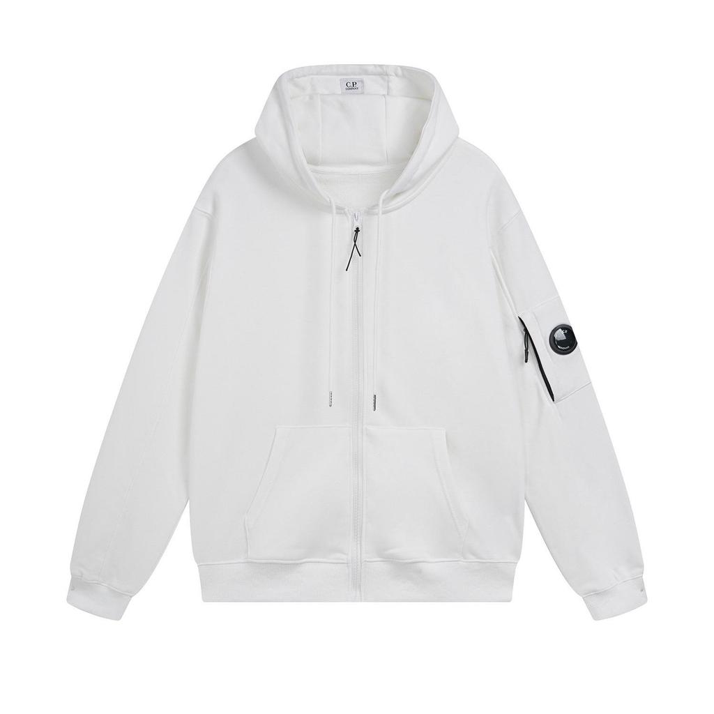 Autumn/Winter Unisex Casual Couple Sweatshirt Cardigan with Glasses Lens and Hood