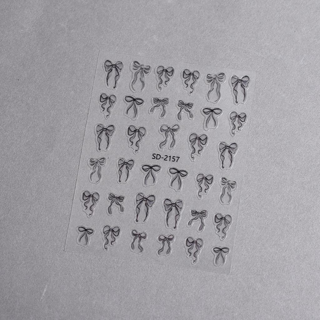 Weiße 3D Ballett Schuhe & Schleifen Nagelsticker - Dünne und Haltbare DIY Nagelaufkleber