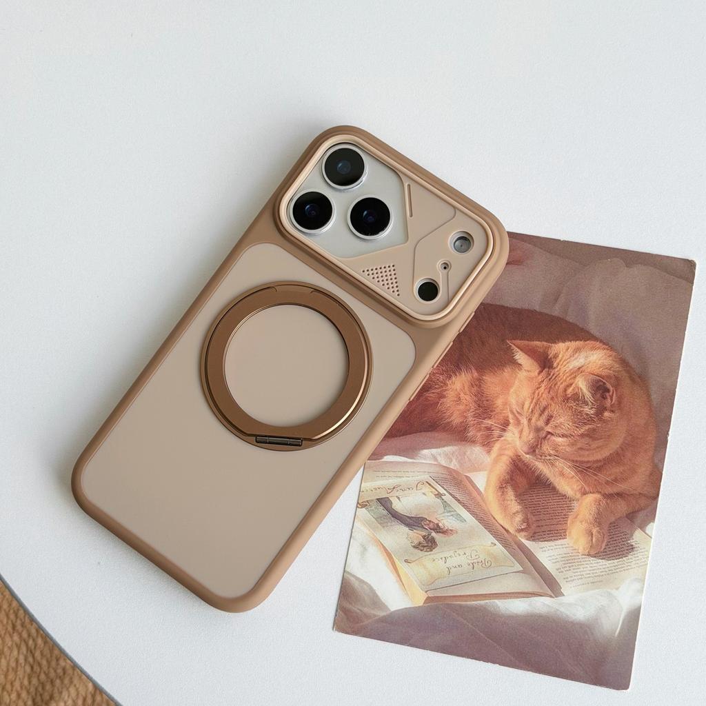 Applicable to iPhone17ProMax magnetic mobile phone case 360 rotating bracket Apple 16p removable lens hard cover