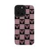 Custodia per telefono quadrata alla moda viola con cuore d'amore in silicone per iPhone 13 12 11 14 15 Pro Max Mini 8 7 Plus X XR XS SE Cover antiurto