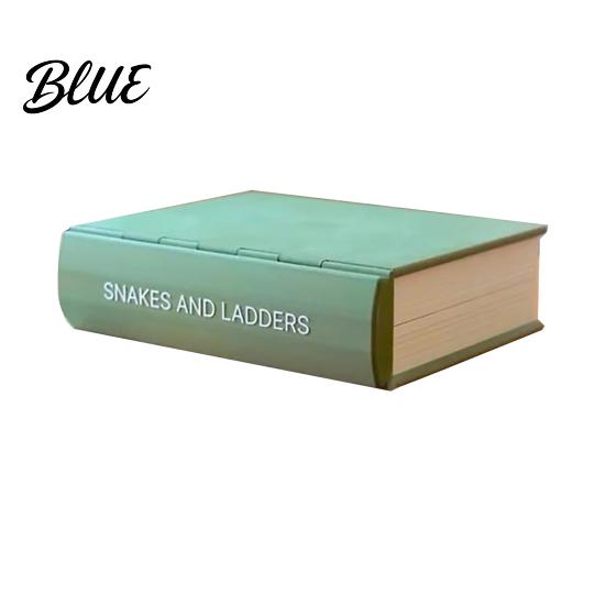 Adult Snakes And Ladders Set Toy with Auto-Snake Mechanism Hidden Dice Instant Game Auto-Deploy Book Style Board Compact Strategy Kit