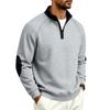 Men S Loose Stand Collar Zip Up Color Block Fleece Lined Casual Sweatshirt
