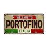 Mfoever Tin Italy License Plates for Wall Art Decoration Metal Tin Signs Vintage Tags Metal Automotive Signs For Cafe Bar Club Garage Pubs