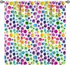 Colorful Polka Dot Curta, Kids Watercolor Rainbow Abstract Circles Geometric Pattern Window Treatments For Children Girls