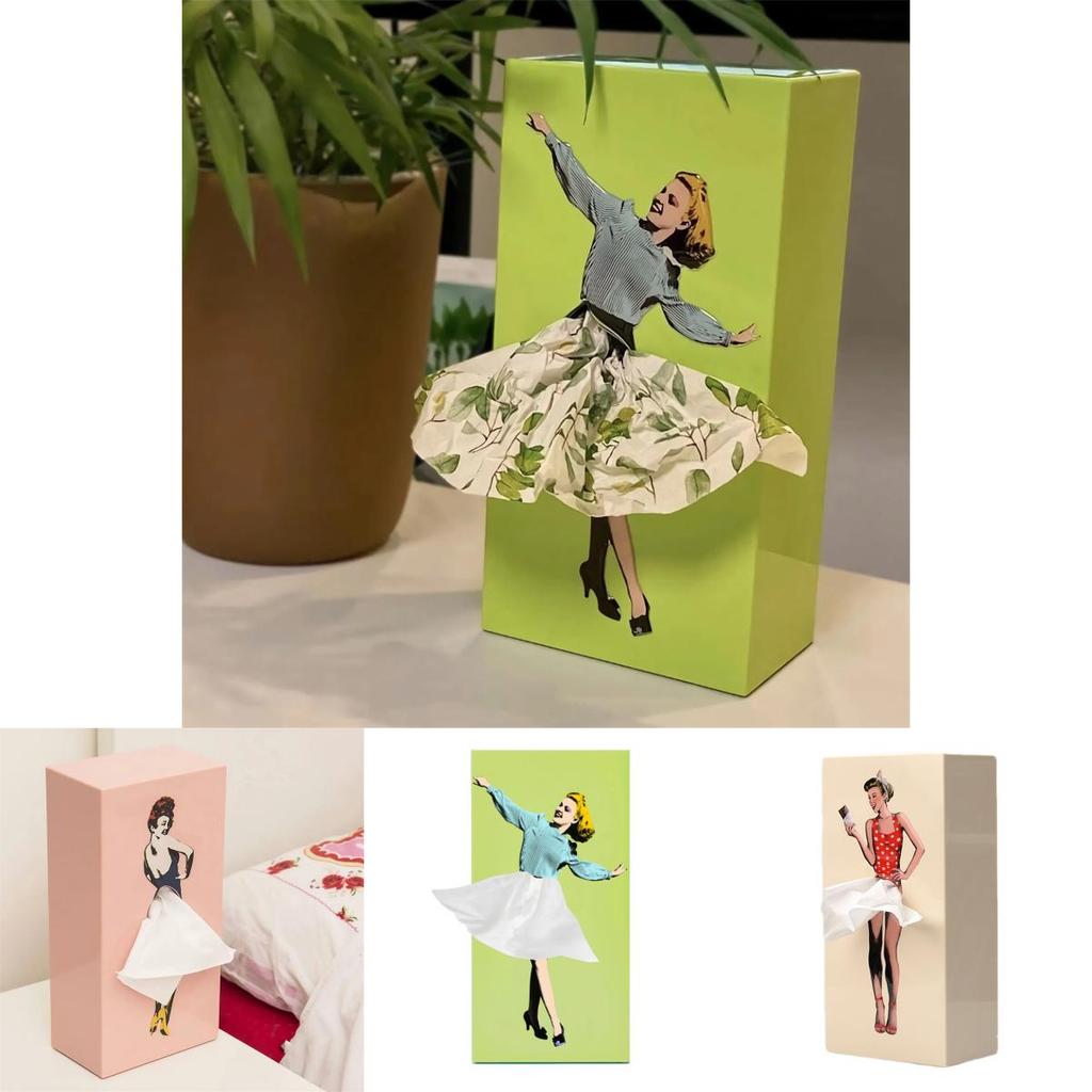 Elegant Marilyn Monroe Skirt Girl Tissue Box Cartoon Decorative Paper Holder