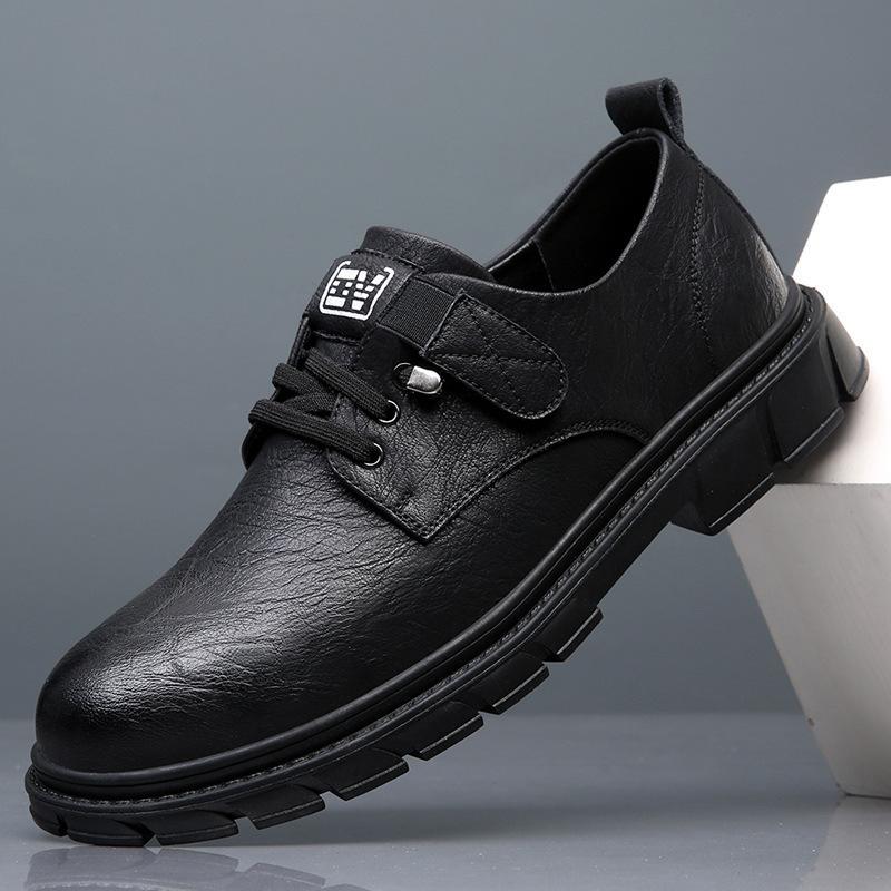 Men's leather shoes spring new breathable business casual shoes tooling shoes non-slip soft-soled business men's leather shoes