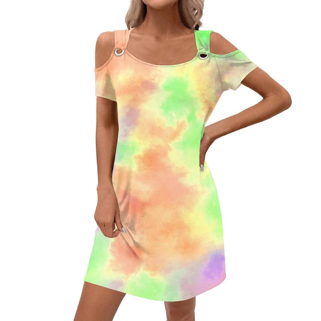 Women's Stylish Casual Summer Gradient Dress With Pockets