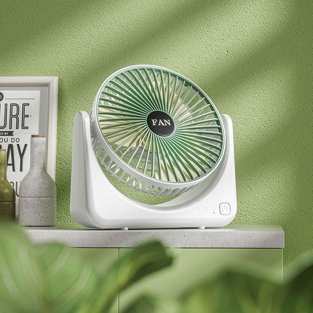 Rechargeable Desktop Mini Fan Strong Wind Silent Design Portable Electric Fan High Air Volume Lightweight TriPole Desk Fan