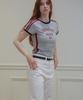 Keulleiseu Retro Slim Fit Color Block Short Sleeve T-Shirt_White