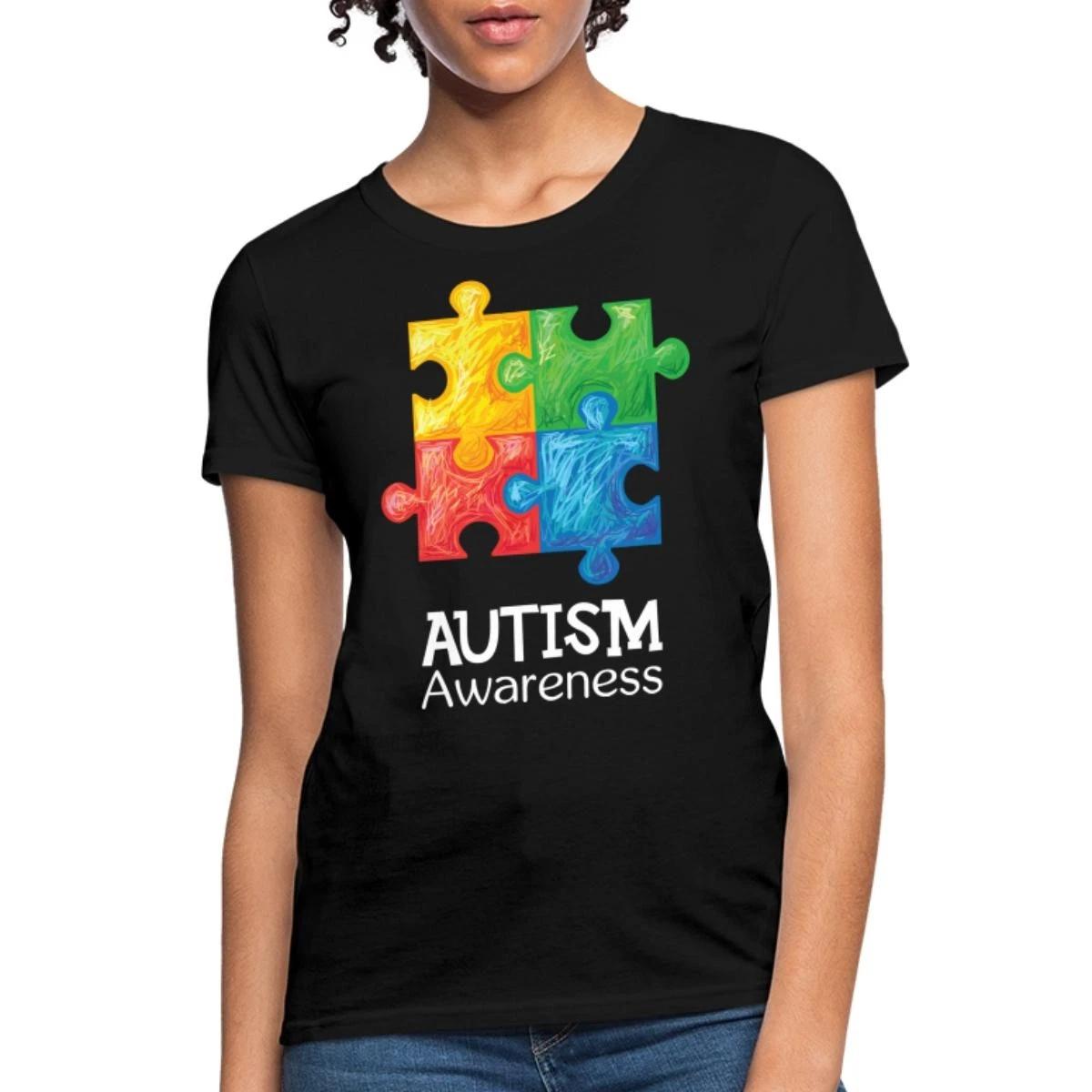 Autism Awareness Colourful Puzzle Women s T-Shirt XL