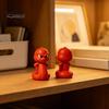 Small Animal Sculpture 3D Printed Snake Ornament, Cartoon Angry Little Figurine, Home Office Decoration Durable PLA Desktop for Desk Display