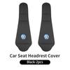 W19Car Seat Headrest Cover Leather Neck Pillow Protector Accessories For Volkswagen VW Golf 4 6 7 GTI Tiguan Passat B5 B6 B7 CC MK5