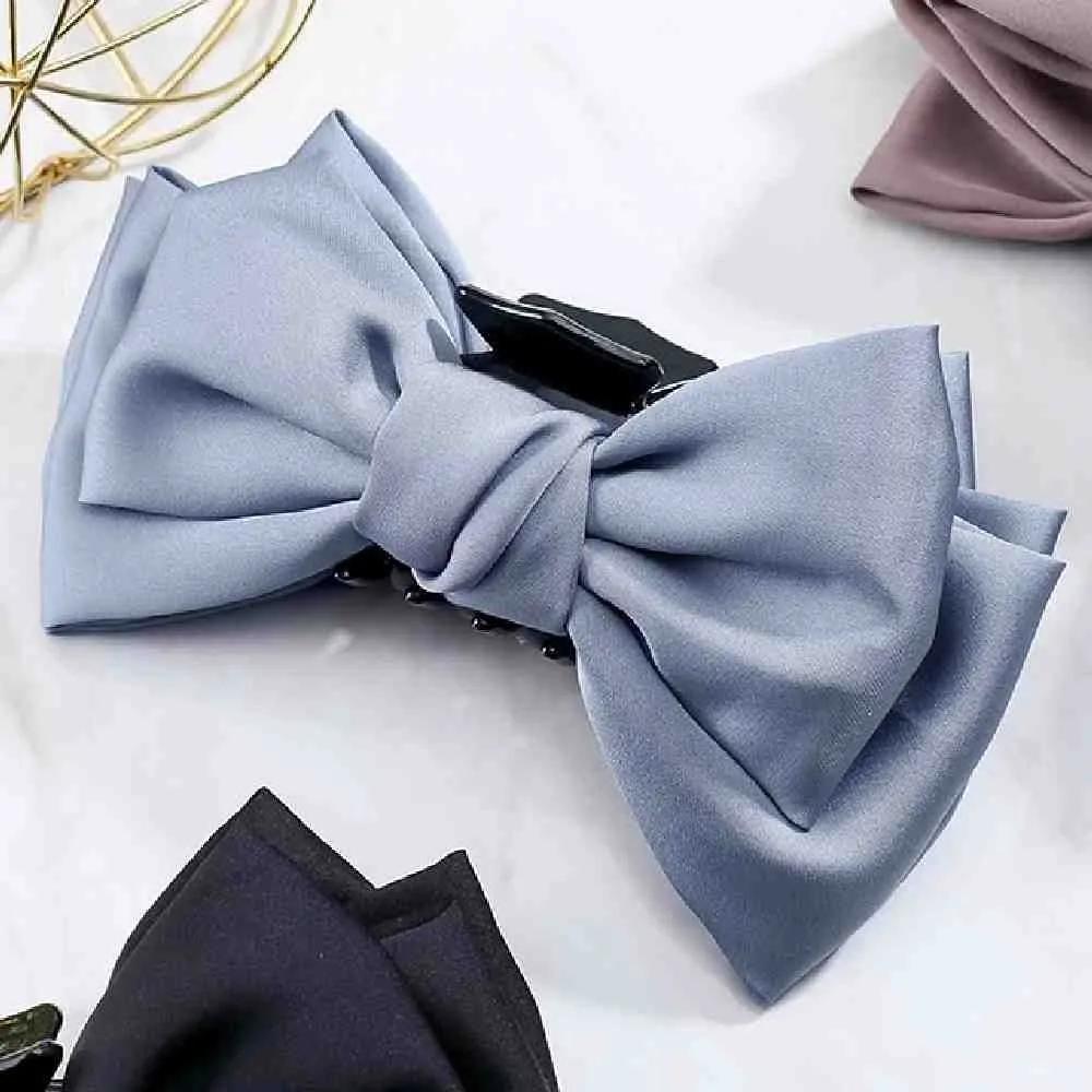 Topmall oversized ribbon hair clip in indie blue oversized ribbon hair clip hair clip half-updo hair clip