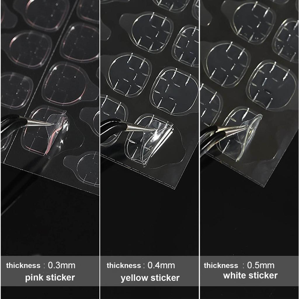 Waterproof Breathable Ultrathin Jelly Adhesive Tabs Nail Glue Sticker False Nail Tips Super Sticky Double Sided Tips